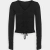 ONLY Petite ONLWINDY DETAIL - Long Sleeved Top - Black