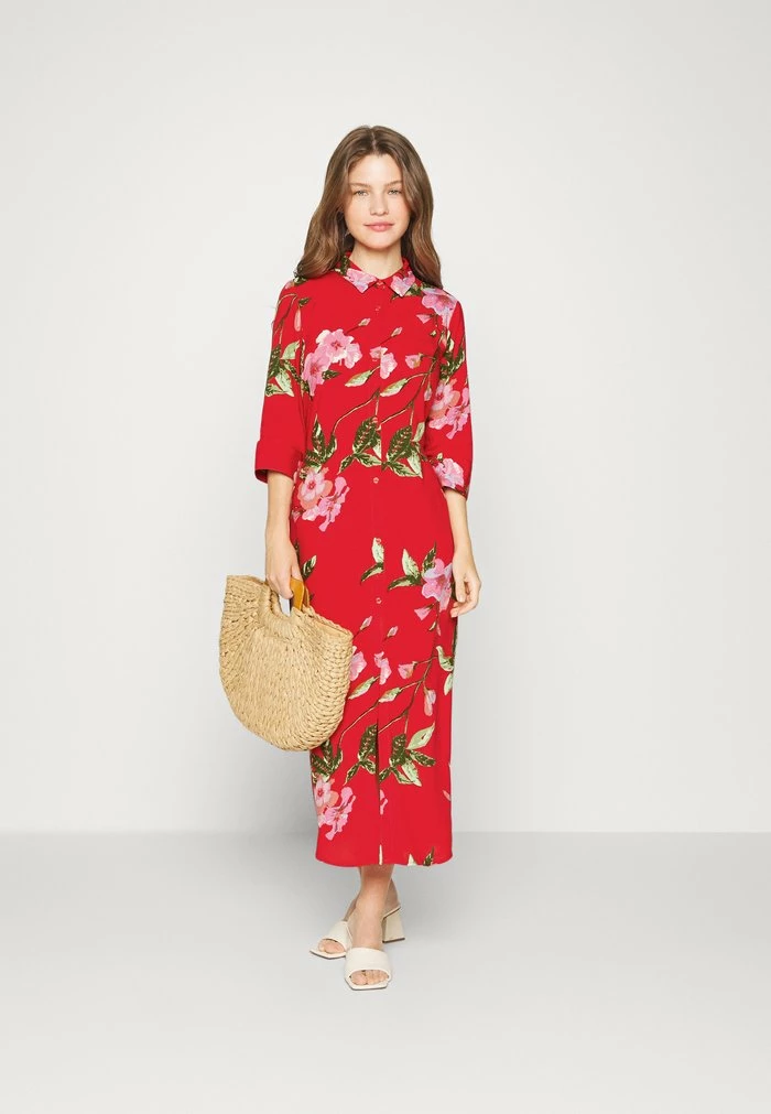 ONLY Petite ONLNOVA LIFE DRESS - Shirt Dress - Chinese Red 4 ONLY Petite ONLNOVA LIFE DRESS - Shirt Dress - Chinese Red - Image 2