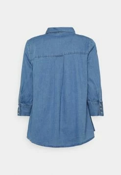 ONLY Petite ONLNEW CANBERRA - Button-down Blouse - Light Medium Blue Denim -ONLY Petite store 04fce39c01ec478d84e7b92f97c4be22