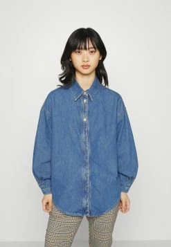 ONLY Petite ONLASPEN LIFE - Button-down Blouse - Medium Blue Denim