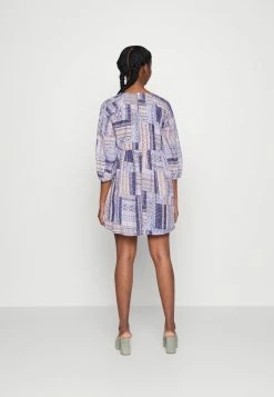 ONLY Petite ONLMONIKA LIFE DRESS - Day Dress - Blue/brown -ONLY Petite store 084ef0d90ed9477db4376650b77eb531