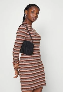 ONLY Petite ONLRIA BODYCON DRESS - Day Dress - Tortoise Shell Stripes -ONLY Petite store 08786b27d9994d96bc60a083afe67c77