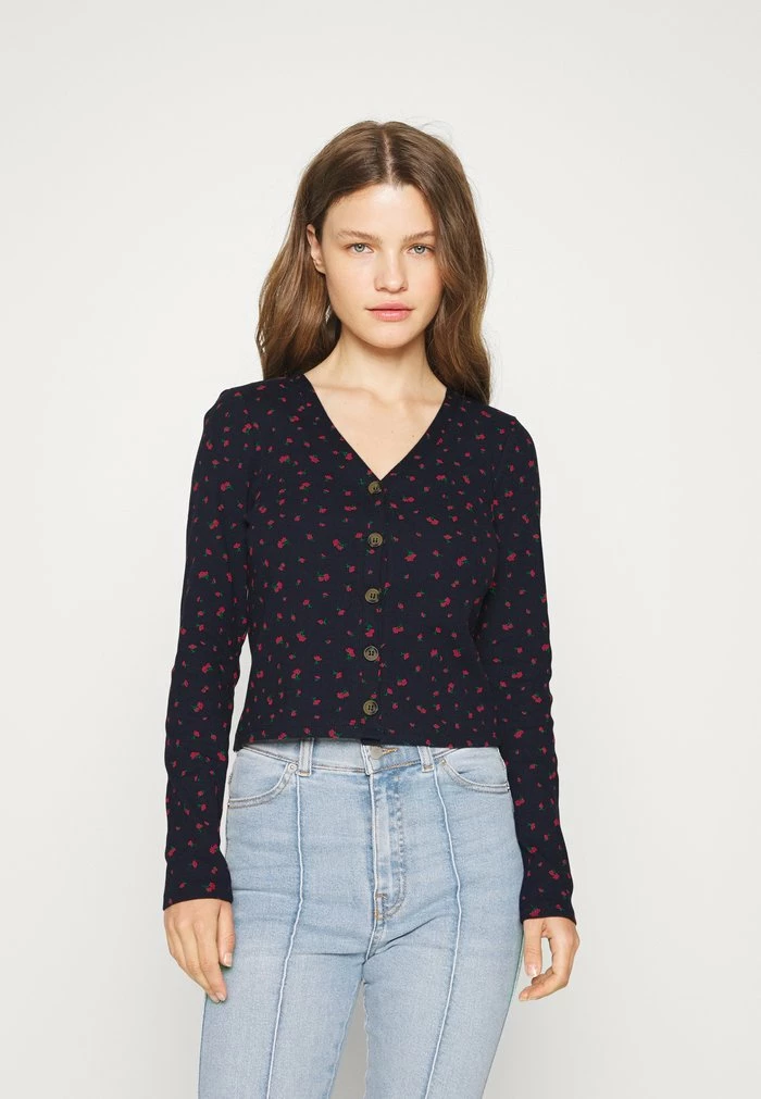 ONLY Petite ONLFLOWER V NECK CARDIGAN - Cardigan - Night Sky 3 ONLY Petite ONLFLOWER V NECK CARDIGAN - Cardigan - Night Sky