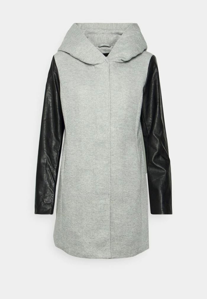 ONLY Petite ONLEDONA MIX JACKET - Short Coat - Light Grey Melange/black 3 ONLY Petite ONLEDONA MIX JACKET - Short Coat - Light Grey Melange/black