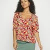 ONLY Petite ONLFREDERIKKE V NECK - Blouse - Cloud Dancer/pink -ONLY Petite store 0b984245f15f4838aa177f52b28cef4d