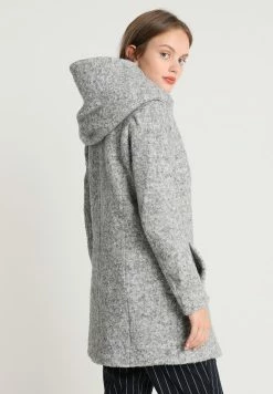 ONLY Petite ONLSEDONA COAT - Short Coat - Light Grey Melange -ONLY Petite store 0f660e3d9d88476d97a31f4aca566c1b