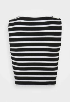 ONLY Petite ONLLIVE LOVE CROP STRIPE 2 PACK - Top - Black/white -ONLY Petite store 111344f93520456caf4e390a261d7a6e