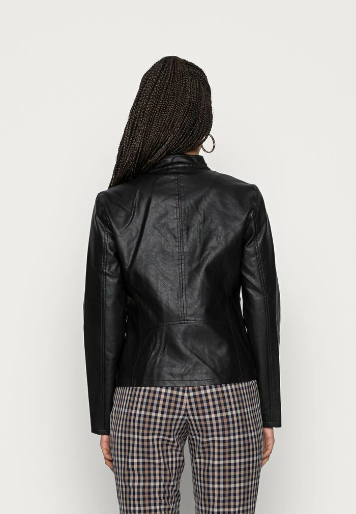 ONLY Petite ONLMELISA JACKET - Faux Leather Jacket - Black 5 ONLY Petite ONLMELISA JACKET - Faux Leather Jacket - Black - Image 3