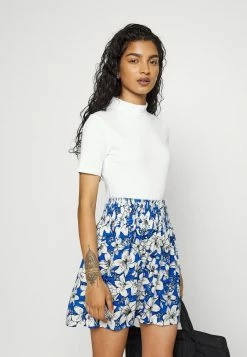 ONLY Petite ONLFREDERIKKE SMOCK SKIRT - Mini Skirt - Cloud Dancer /surf The Web -ONLY Petite store 13b0c7acb04d4dd3ae57caadb1cadf73