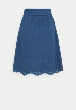 ONLY Petite ONLSHERY LIFE MIDI - A-line Skirt - Dark Blue Denim -ONLY Petite store 140feed85f084031b16e8a116e44ef1b