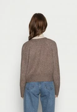 ONLY Petite ONLMACADAMIA CARDIGAN - Cardigan - Taupe/gray Melange -ONLY Petite store 1453dc8be2ef4570b125a113f2b29d86