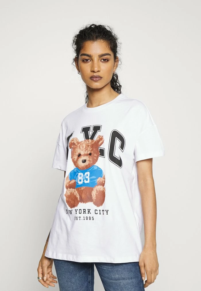 ONLY Petite ONLBEAR OVERSIZE - Print T-shirt - Bright White 3 ONLY Petite ONLBEAR OVERSIZE - Print T-shirt - Bright White