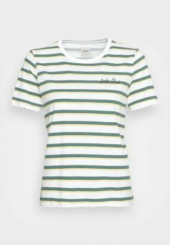 ONLY Petite ONLINC ONLY LIFEONECK TEE - Print T-shirt - White/mallard Green/dusky Citron -ONLY Petite store 17715aec0d0244f58906d8c10f4317a7