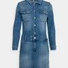 ONLY Petite ONLBLUSH LIFE DRESS - Denim Dress - Light Blue Denim -ONLY Petite store 17b04ab557974aad97b229d6b86d06ff