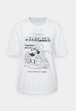 ONLY Petite ONLMICKEY STEAMBOAT - Print T-shirt - Bright White