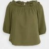 ONLY Petite ONLTILLA THYRA OFF SHOULDER - Blouse - Deep Lichen Green -ONLY Petite store 19b61eac860648e580e6c5f3b04baa2f