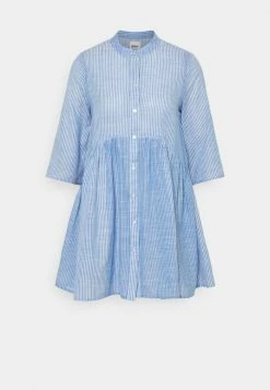 ONLY Petite ONLCHICAGO LIFE STRIPE - Day Dress - Cloud Dancer/medium Blue