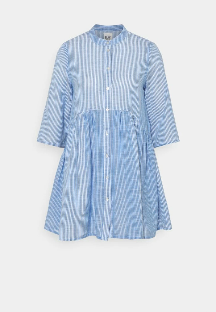 ONLY Petite ONLCHICAGO LIFE STRIPE - Day Dress - Cloud Dancer/medium Blue 3 ONLY Petite ONLCHICAGO LIFE STRIPE - Day Dress - Cloud Dancer/medium Blue
