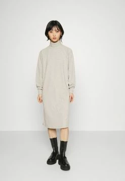 ONLY Petite ONLDREAM HIGHNECK DRESS - Day Dress - Cobblestone Melange