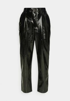 ONLY Petite ONLBAILEY GLAZED CARROT PANTS - Trousers - Black -ONLY Petite store 1e7fee58d7c1458fa128cf2570e818ec