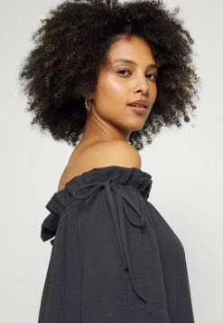 ONLY Petite ONLTILLA THYRA OFF SHOULDER DRESS - Day Dress - Phantom -ONLY Petite store 1f073d29ed5b474b9ef4fd705666b197