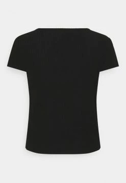 ONLY Petite ONLNELLA BUTTON - Print T-shirt - Black -ONLY Petite store 22281567204341fea00f12c2207e62a7