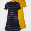 ONLY Petite ONLMAY LIFE POCKET DRESS 2 PACK - Jersey Dress - Golden Spice/cloud Dancer/night Sky -ONLY Petite store 22ffe953f1564ddeb2b90be1904eea6c