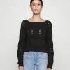 ONLY Petite ONLVILDA LIFE - Jumper - Black -ONLY Petite store 239c30d68e5f4134b1be66877133b9ea