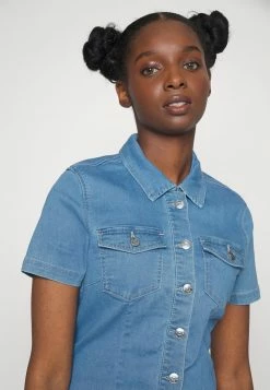 ONLY Petite ONLROYAL DOWN DRESS - Day Dress - Medium Blue Denim -ONLY Petite store 23d17ac06e524893ac2d49190f1cf5e4