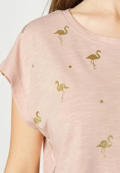 ONLY Petite ONLFEATHER - Print T-shirt - Rose Smoke/gold -ONLY Petite store 270f7449e3fc4290968656a1654a3037