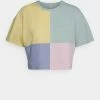 ONLY Petite ONLJULIE BLOCK CROP TEE - Basic T-shirt - Eventide Parfait Pink/harbor Gray/straw -ONLY Petite store 276d3ac1c1374b508c3ee0d2c2918747