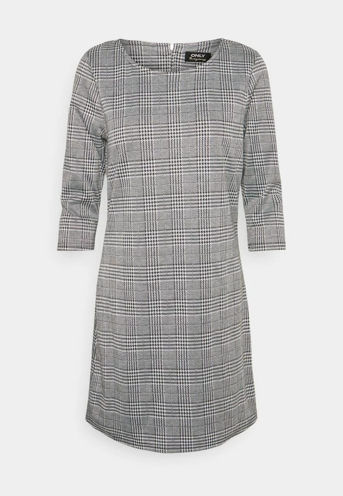 ONLY Petite ONLBRILLIANT CHECK DRESS - Jersey Dress - Black/cloud Dancer 6 ONLY Petite ONLBRILLIANT CHECK DRESS - Jersey Dress - Black/cloud Dancer - Image 4