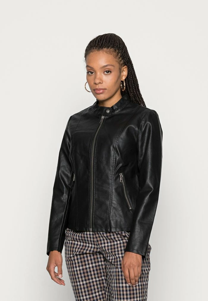 ONLY Petite ONLMELISA JACKET - Faux Leather Jacket - Black 3 ONLY Petite ONLMELISA JACKET - Faux Leather Jacket - Black
