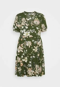 ONLY Petite ONLNOVA LIFE THEA DRESS - Day Dress - Ponderosa Pine/blossom Green