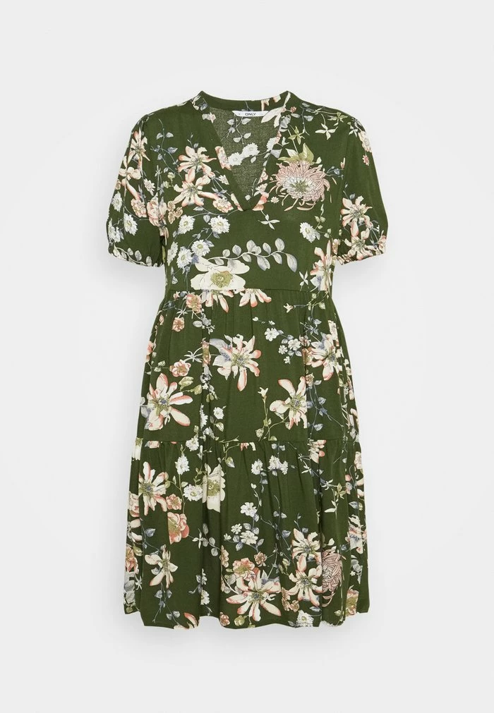 ONLY Petite ONLNOVA LIFE THEA DRESS - Day Dress - Ponderosa Pine/blossom Green 3 ONLY Petite ONLNOVA LIFE THEA DRESS - Day Dress - Ponderosa Pine/blossom Green