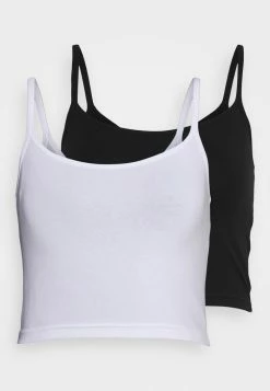 ONLY Petite ONLLIVE LOVE SINGLET CROPPED 2 PACK - Top - Black/white -ONLY Petite store 2b400fec9c724195b72a9cb4e8d4a2d2
