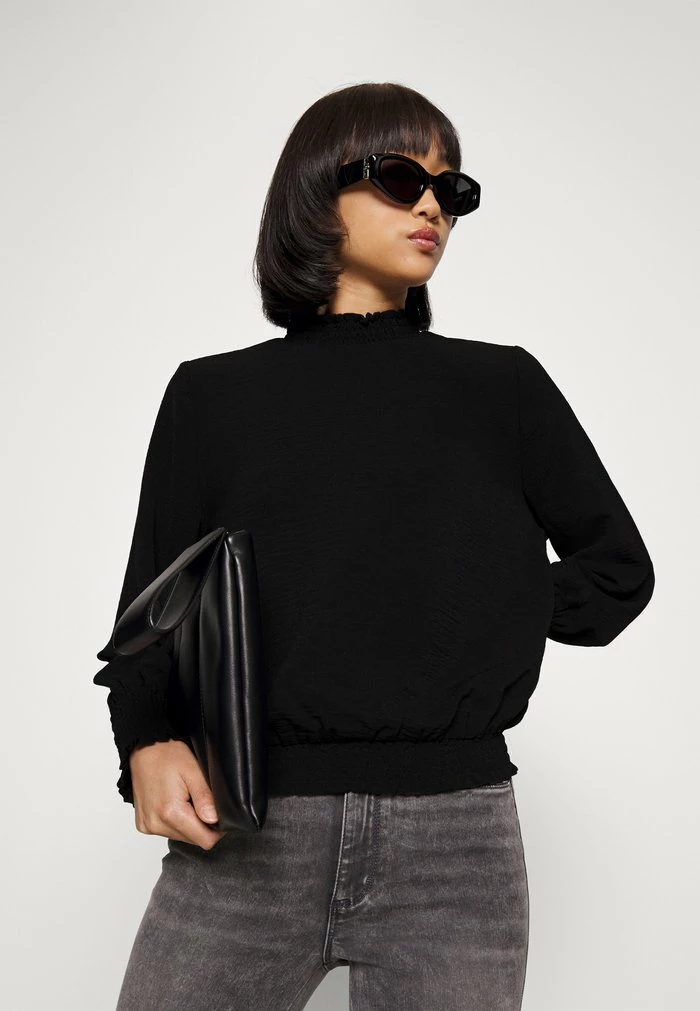 ONLY Petite ONLMETTE INGA HIGH NECKSMOCK - Blouse - Black 6 ONLY Petite ONLMETTE INGA HIGH NECKSMOCK - Blouse - Black - Image 4