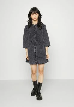 ONLY Petite ONLCHICAGO LIFE - Denim Dress - Grey Denim