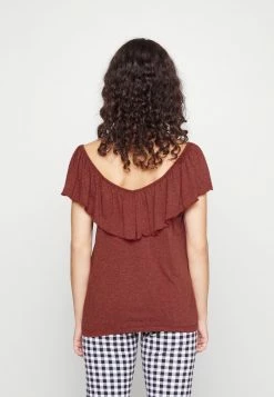 ONLY Petite ONLLIA FRILL - Print T-shirt - Spiced Apple -ONLY Petite store 336e97b615a241af85573b6aceca0229