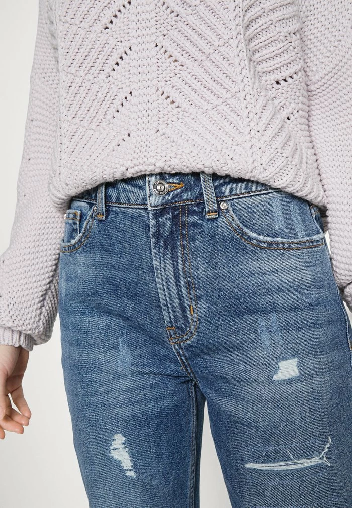 ONLY Petite ONLEMILY DEST - Relaxed Fit Jeans - Dark Medium Blue Denim 7 ONLY Petite ONLEMILY DEST - Relaxed Fit Jeans - Dark Medium Blue Denim - Image 5