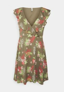 ONLY Petite ONLPELLA RUFFLE DRESS - Jersey Dress - Tofu