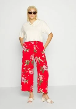 ONLY Petite ONLNOVA LUX ALBA PALAZZO PANT - Trousers - Chinese Red -ONLY Petite store 3684e51fbf8644e9b853ff0ad268cec4