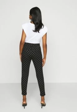 ONLY Petite ONLPOPTRASH EASY DOT PANT - Trousers - Black -ONLY Petite store 36c4df659f5340d091ffa8a11bf20128