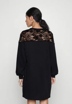 ONLY Petite ONLCATALINA O-NECKPLAIN DRESS - Day Dress - Black -ONLY Petite store 39a279a01f1f47f0a1b48c30445547df