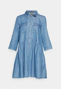 ONLY Petite ONLBEA CHICAGO DRESS - Denim Dress - Medium Blue Denim -ONLY Petite store 3bf30f63b1004001bdd6d074e5a56679