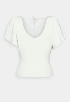 ONLY Petite ONLLEELO BACK - Basic T-shirt - Eggnog -ONLY Petite store 3d7e54f4ea79402a910c5163d24babe3