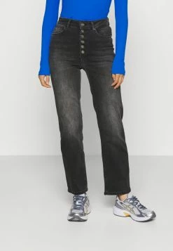 ONLY Petite ONLEVELINA - Straight Leg Jeans - Black Denim