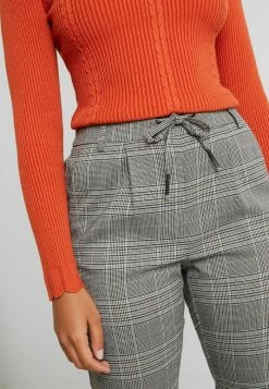 ONLY Petite ONLPOPTRASH EASY SAVIL CHECK PANT - Trousers - Black/merlot -ONLY Petite store 3e34344fcb8240b0af00f0ff3e9c2e71