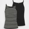 ONLY Petite ONLMAY LIFE STRIPE 2 PACK - Top - Black/black/cloud Dancer 2 ONLY Petite ONLMAY LIFE STRIPE 2 PACK - Top - Black/black/cloud Dancer -ONLY Petite store 3f2a6cd09f3643cba64ea89625c86d91