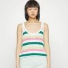 ONLY Petite ONLCROSBY SINGLET - Top - Green Pepper/cloud Dancer/sachet Pink -ONLY Petite store 40cac3aa7ba84f179730d7f09fe4c0a7